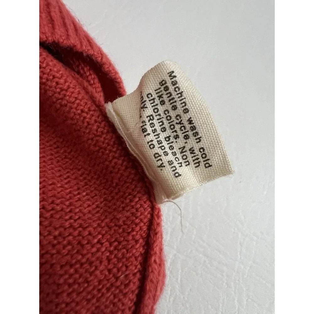 J. Crew Mens M Crewneck Sweater Brick Red Cotton Cashmere Blend Pullover Preppy